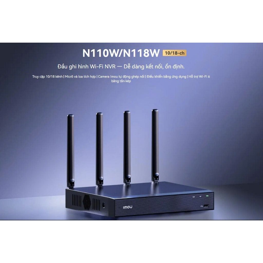 Đầu Ghi Hình NVR IMOU 10/18 Kênh N110W-8A0E/N118W-8A0E - Đàm Thoại, Hổ Trợ Camera Lên Đến 8MP 6