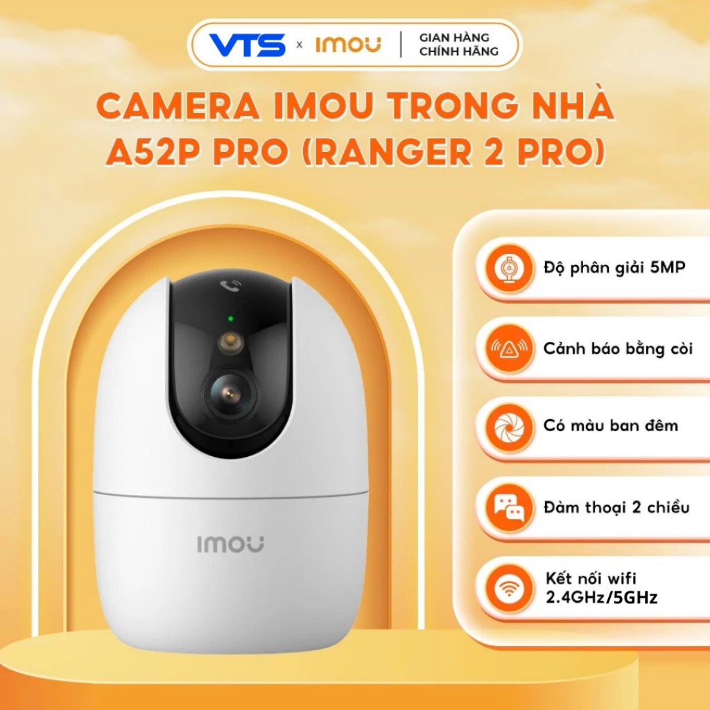 Camera Wifi IMOU RANGER 2 PRO A32P 3MP/A52P 5MP/A82P 8MP, Hổ Trợ Wifi 6, Xoay 360 Độ, Có Nút Gọi 10