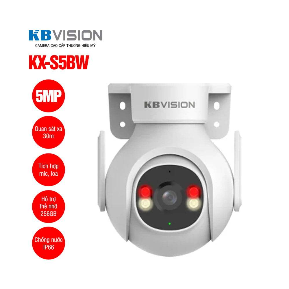 Camera Wifi KBVISION KX-S3BW/KX-S5BW Ngoài Trời, Có Màu Ban Đêm, Xoay 360 Độ, Đàm Thoại 2 Chiều 3