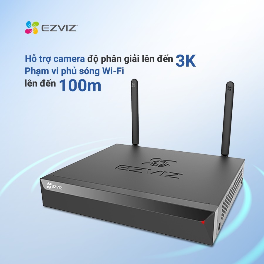 Đầu Ghi Hình EZVIZ X5S-4W 4 Kênh/X5S-8W 8 Kênh, Kết Nối Camera Wifi EZVIZ Tối Đa 5MP 6