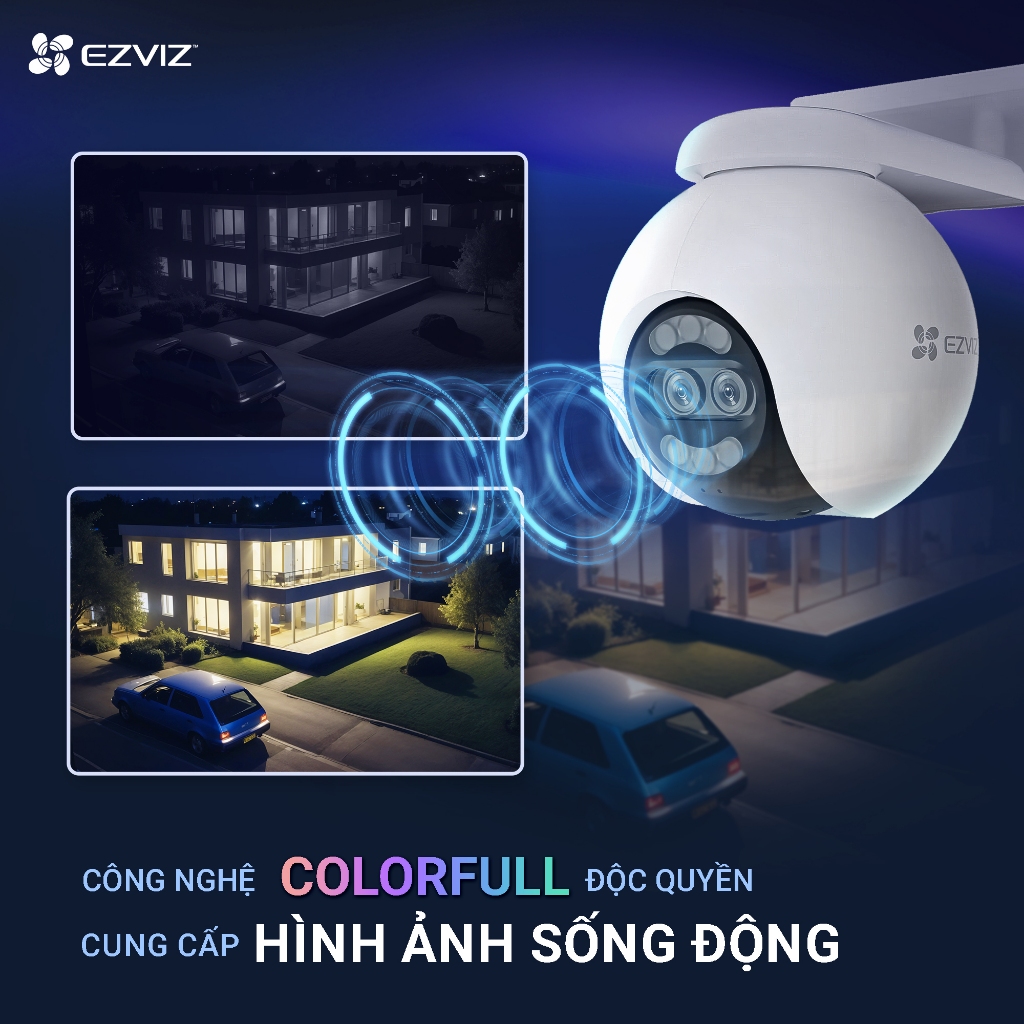 Camera Wifi EZVIZ H80X 4K 8MP/H8X 2K+ 4MP/H8 Pro 5MP, Xoay 360, Đàm Thoại 2 Chiều, Có Màu Ban Đêm 6