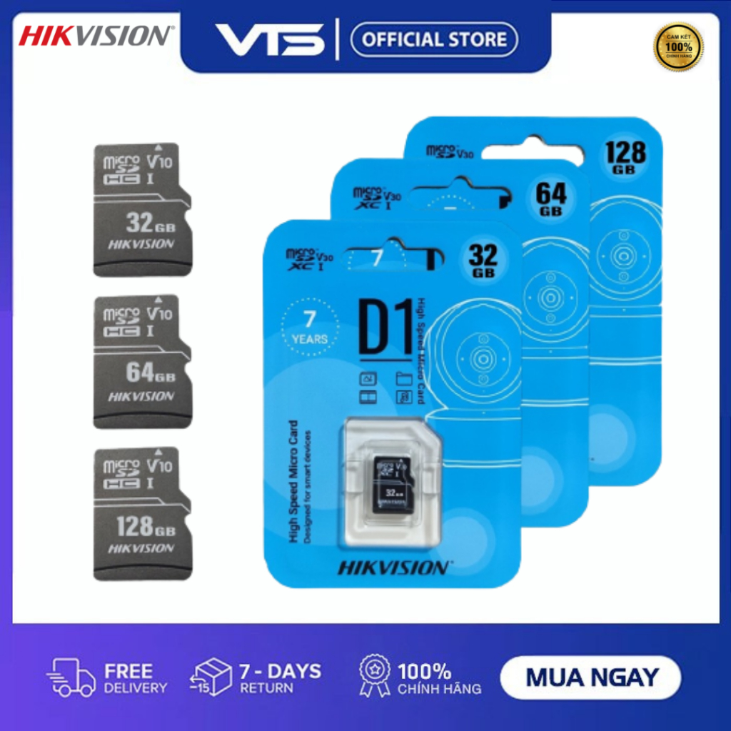 Thẻ Nhớ Micro SD HIKSEMI D1 32GB/64GB/128GB Class 10 Tốc Độ 92MB/s Chuyên Dùng Cho Camera - VTS VN 7