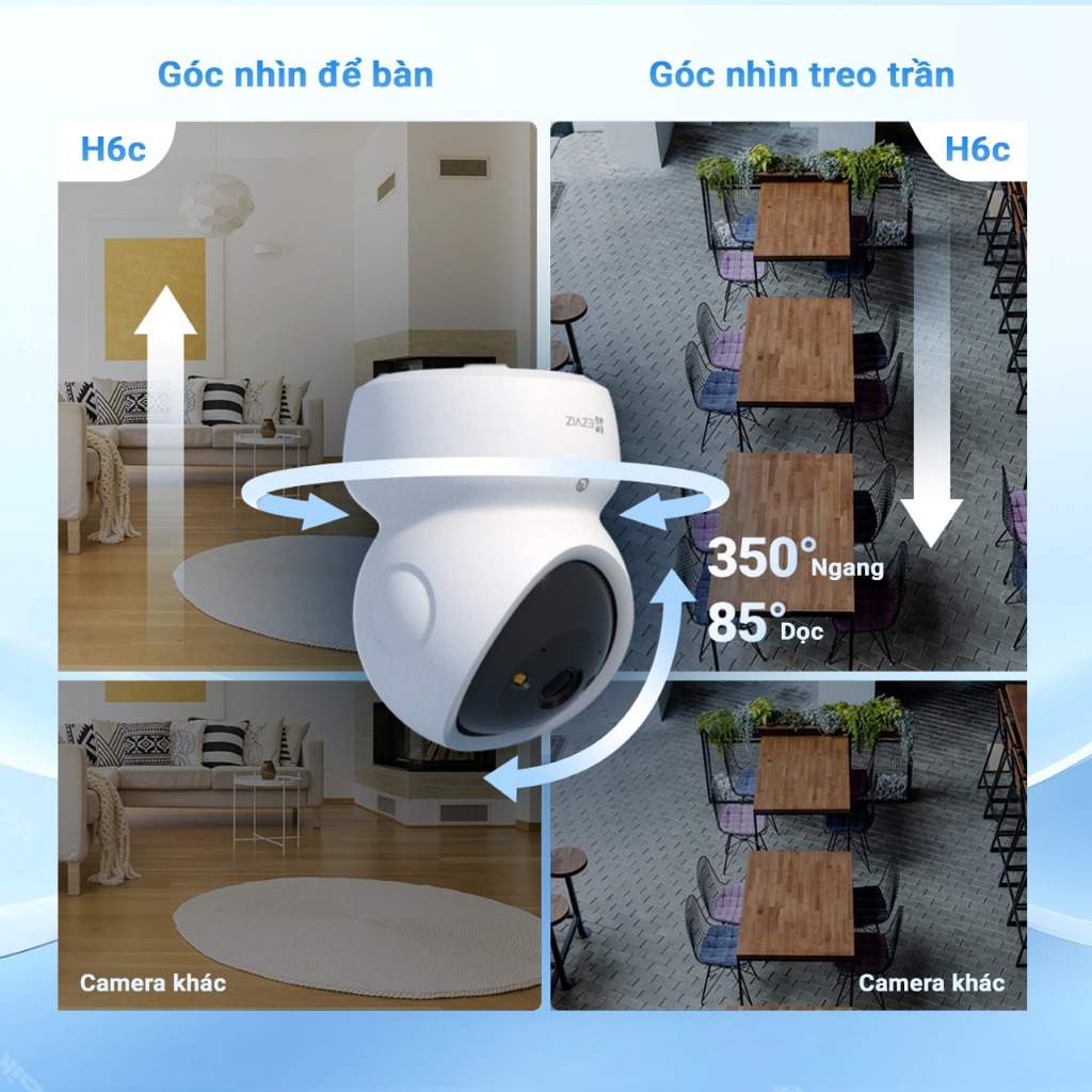 Camera Wifi EZVIZ C6N G1 5MP/H6C G1 5MP/C6N PRO 3MP/H6C PRO 3MP - Xoay 360 Độ, Đàm Thoại 2 Chiều 7