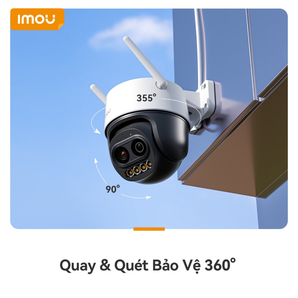 Camera Wifi IMOU CRUISER Z S7DP 3K 5MP, Zoom 12X, Ống Kính Kép, Xoay 360 Độ, Đàm Thoại, Có Màu 6