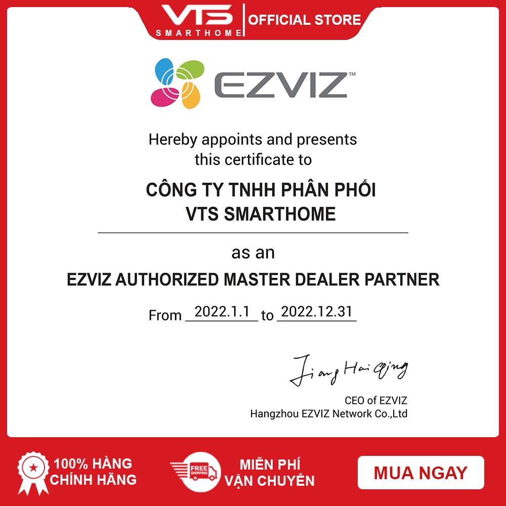 [NPP CHÍNH HÃNG] Camera EZVIZ TY1 4MP 2K Siêu Nét - Xoay 360 độ - Đàm thoại 2 chiều - Theo Dõi Chuyển Động - VTS 10
