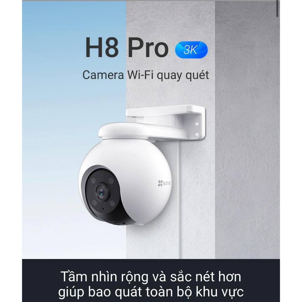 Camera Wifi EZVIZ H80X 4K 8MP/H8X 2K+ 4MP/H8 Pro 5MP, Xoay 360, Đàm Thoại 2 Chiều, Có Màu Ban Đêm 2