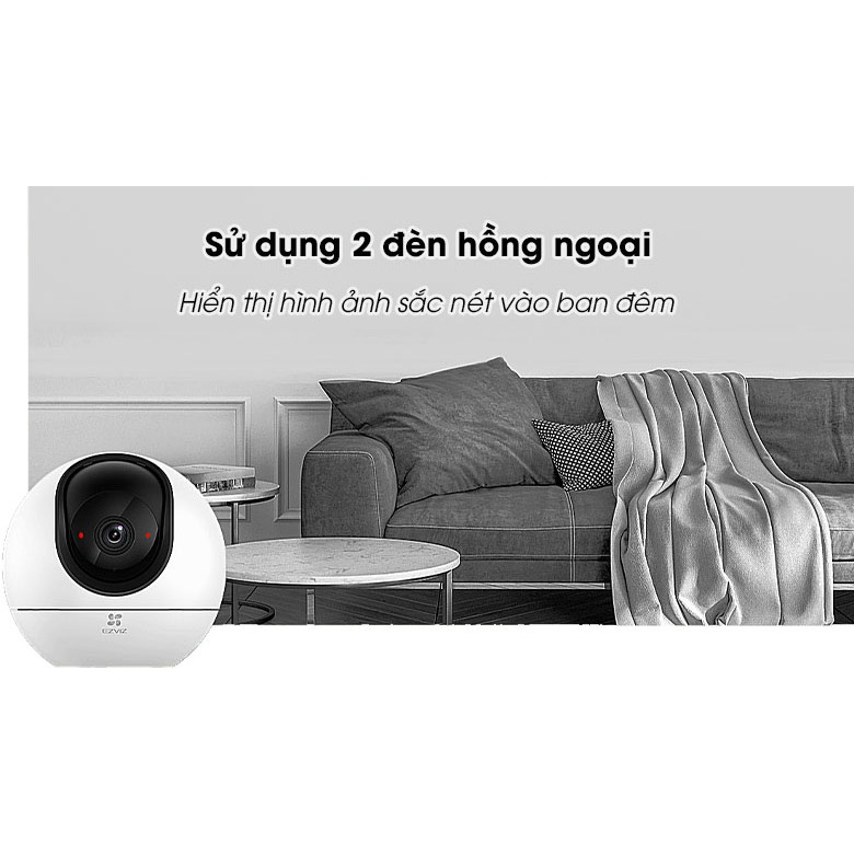 Camera Wifi EZVIZ H6 3K 5MP Góc Rộng Trong Nhà, Xoay 360 Độ, Đàm Thoại 2 Chiều, Theo Dõi Chuyển Động 6
