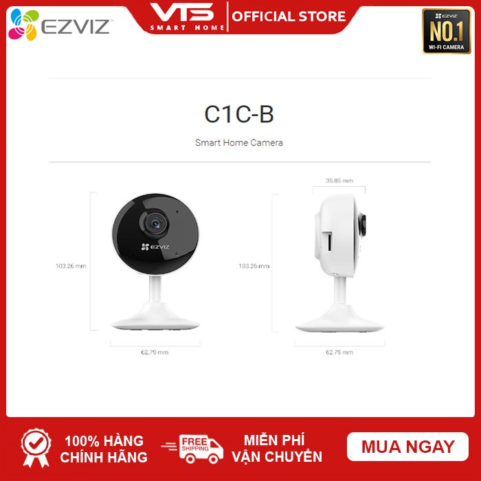 Camera Wifi EZVIZ C1C-B 2.0MP - Góc Rộng, Đế Nam Châm, Đàm Thoại 2 Chiều - VTS Việt Nam 8