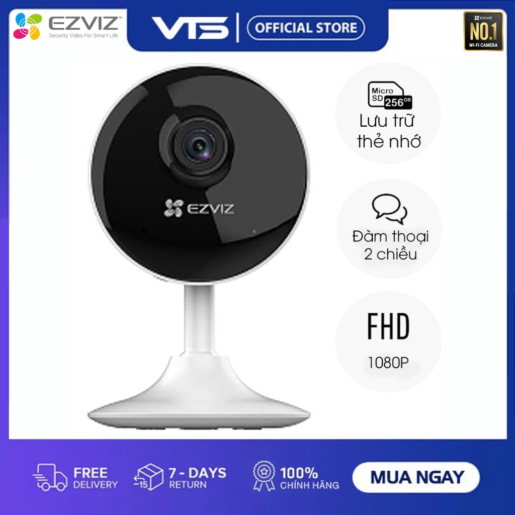 Camera Wifi EZVIZ C1C-B 2.0MP - Góc Rộng, Đế Nam Châm, Đàm Thoại 2 Chiều - VTS Việt Nam