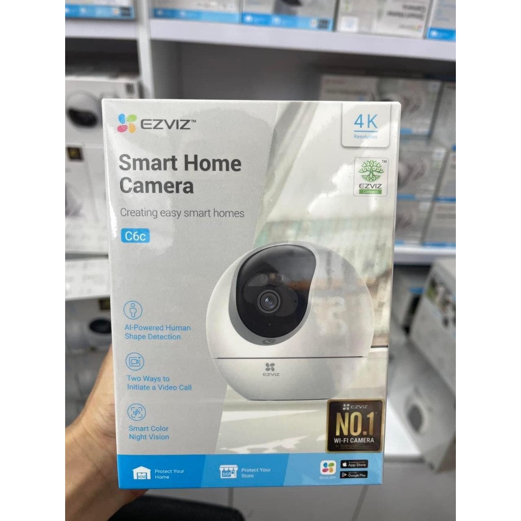 Camera Wifi EZVIZ C6C 4K 8MP Góc Rộng, Xoay 360 Độ, Đàm Thoại 2 Chiều, Theo Dõi Chuyển Động - VTS VN 5