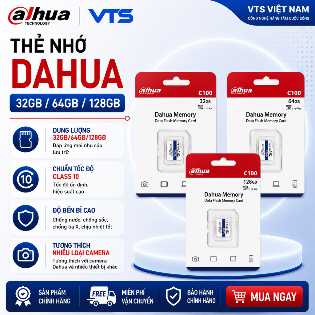 Thẻ Nhớ Micro SD DAHUA 32GB/64GB/128GB Hàng Chính Hãng, Tốc Độ Cao, Chuyên Dùng Cho Camera 2