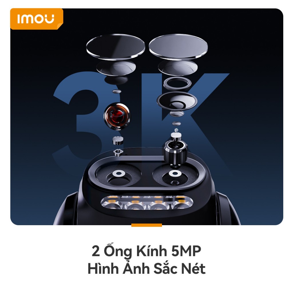 Camera Wifi IMOU CRUISER Z S7DP 3K 5MP, Zoom 12X, Ống Kính Kép, Xoay 360 Độ, Đàm Thoại, Có Màu 8