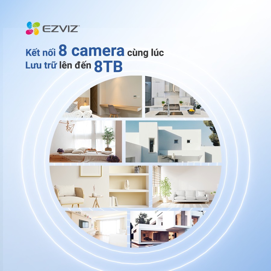 Đầu Ghi Hình EZVIZ X5S-4W 4 Kênh/X5S-8W 8 Kênh, Kết Nối Camera Wifi EZVIZ Tối Đa 5MP 7